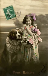 Besos, tarjeta postal, 1911